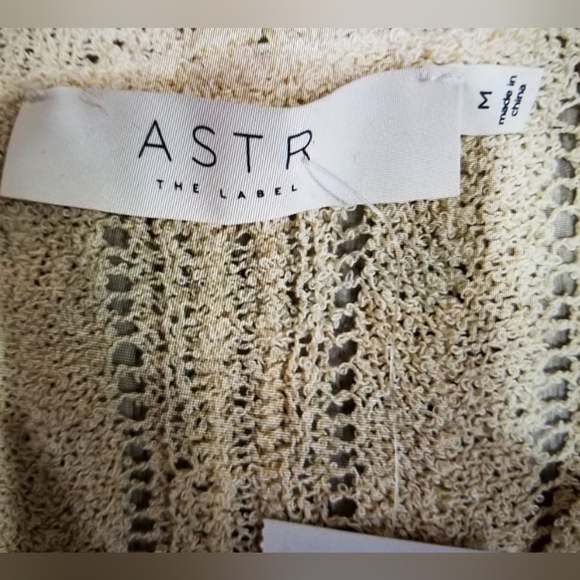 NWT ASTR WRAP FRONT SWEATER POINTELLE CREAM SWEATER - Picture 3 of 8